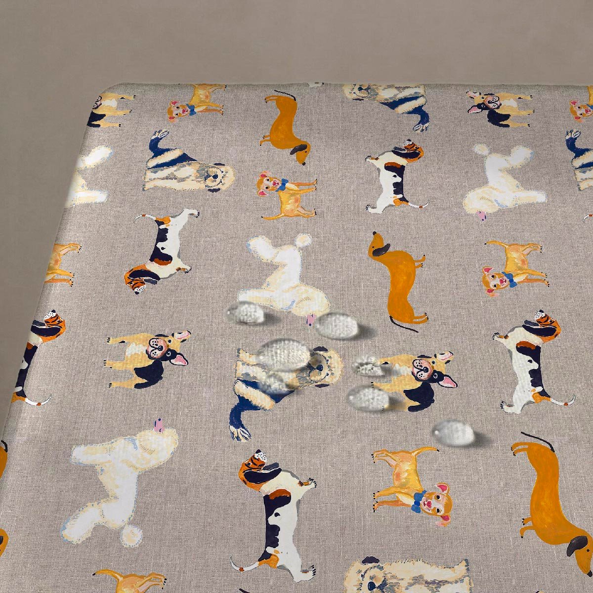 Nappe anti-taches Dogs - coton 100% - beige, NAF NAF HOME