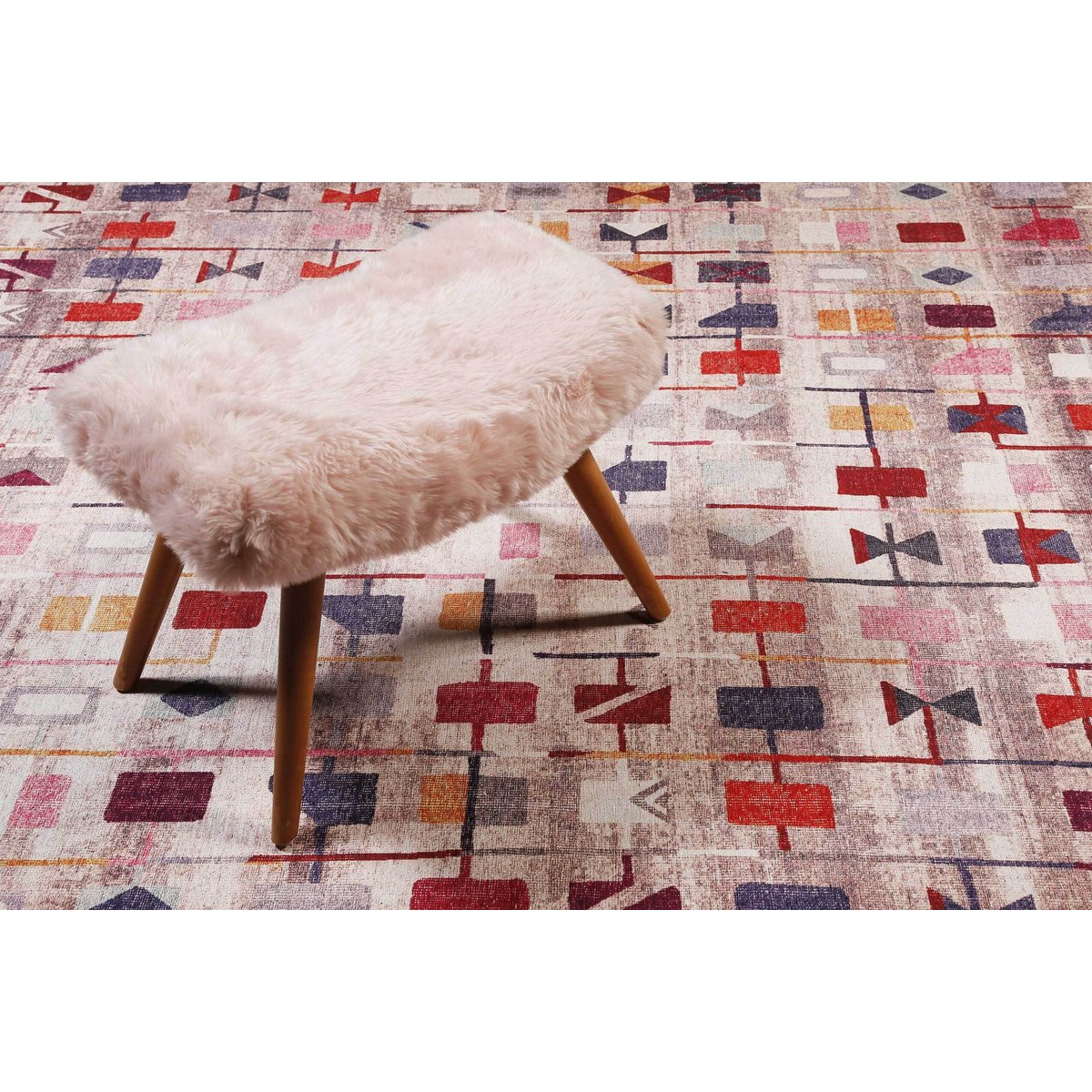 Tapis plat motif géométrique , Monor Beach multicolore, WECON HOME