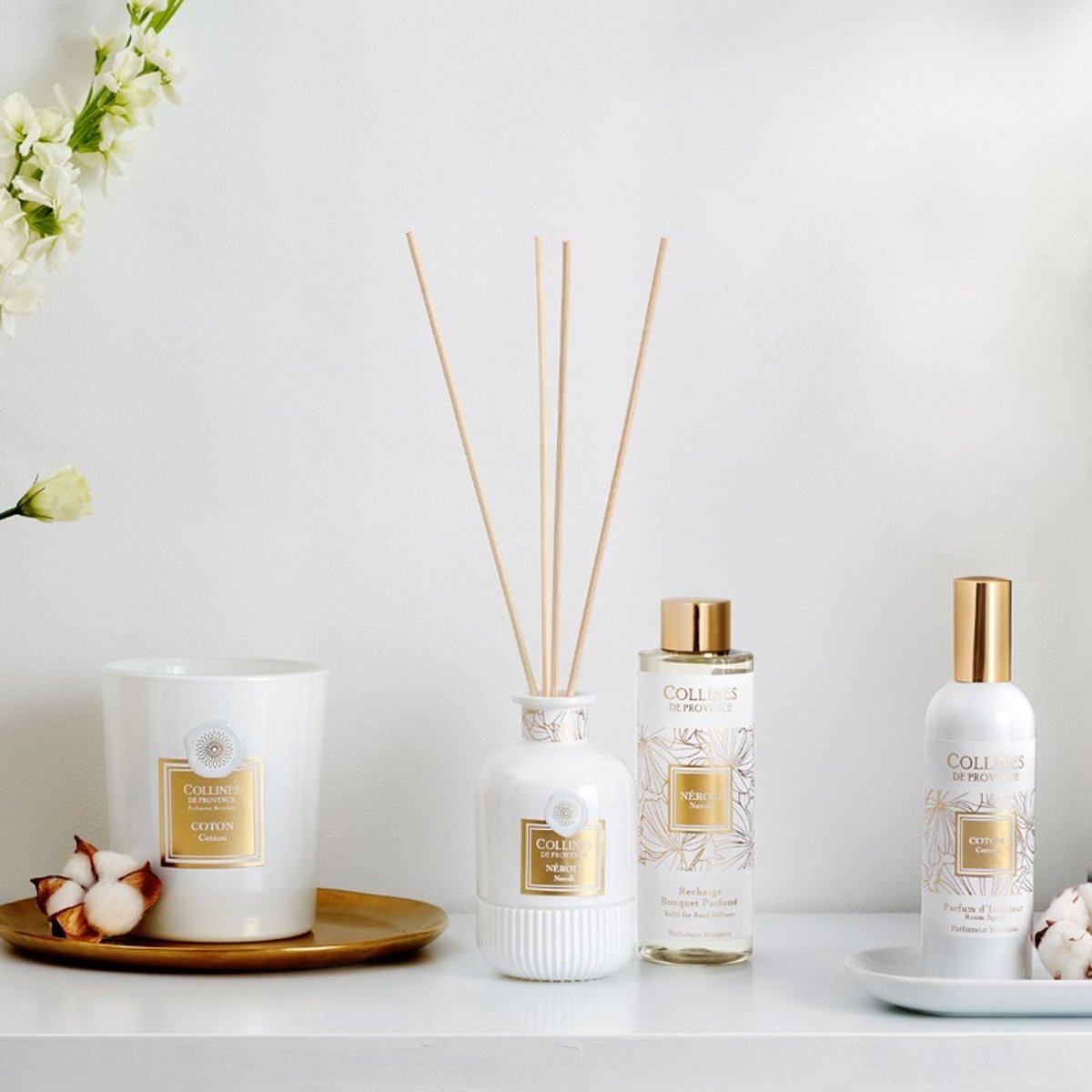 Recharge Diffuseur de parfum NÉROLI blanc, COLLINES DE PROVENCE