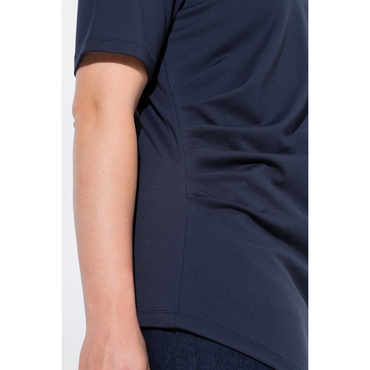 T-shirt drapé, base asymétrique marine, ULLA POPKEN