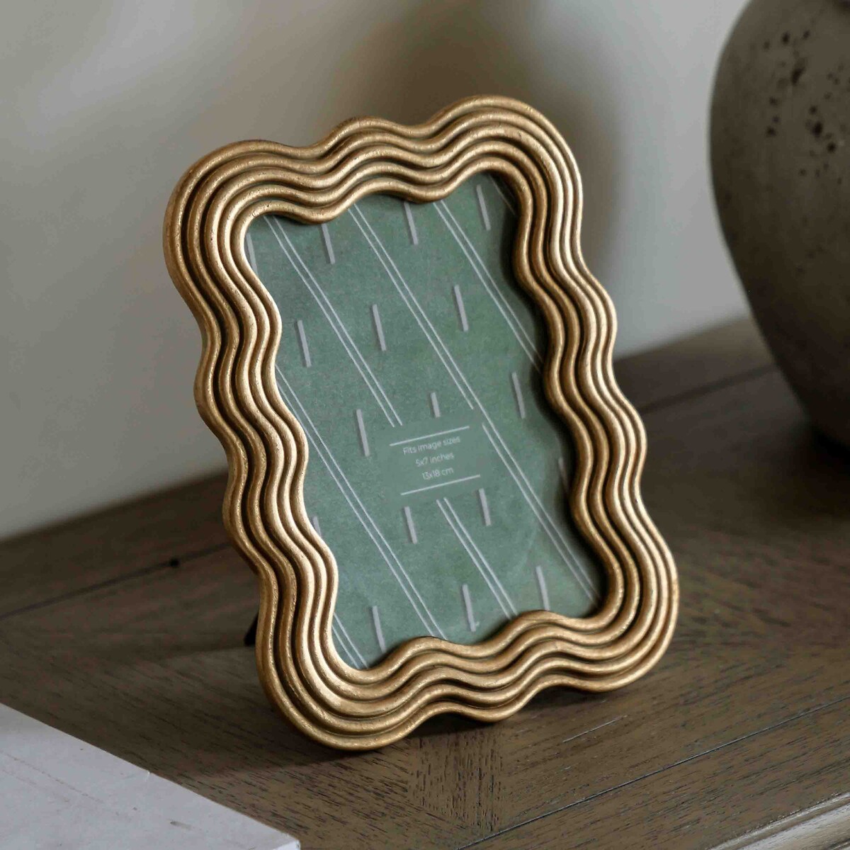 5x7" Padula Wave Photoframe gold-coloured, ÉDITÉ