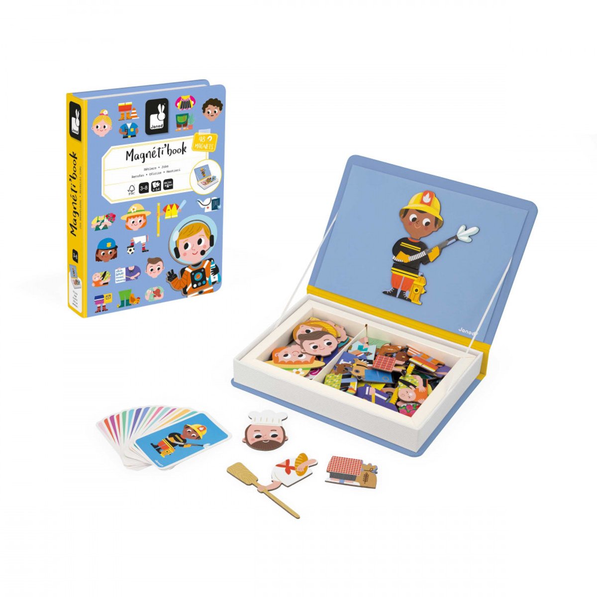 Jeu magnétique Magneti'Book Métiers multicolore, JANOD