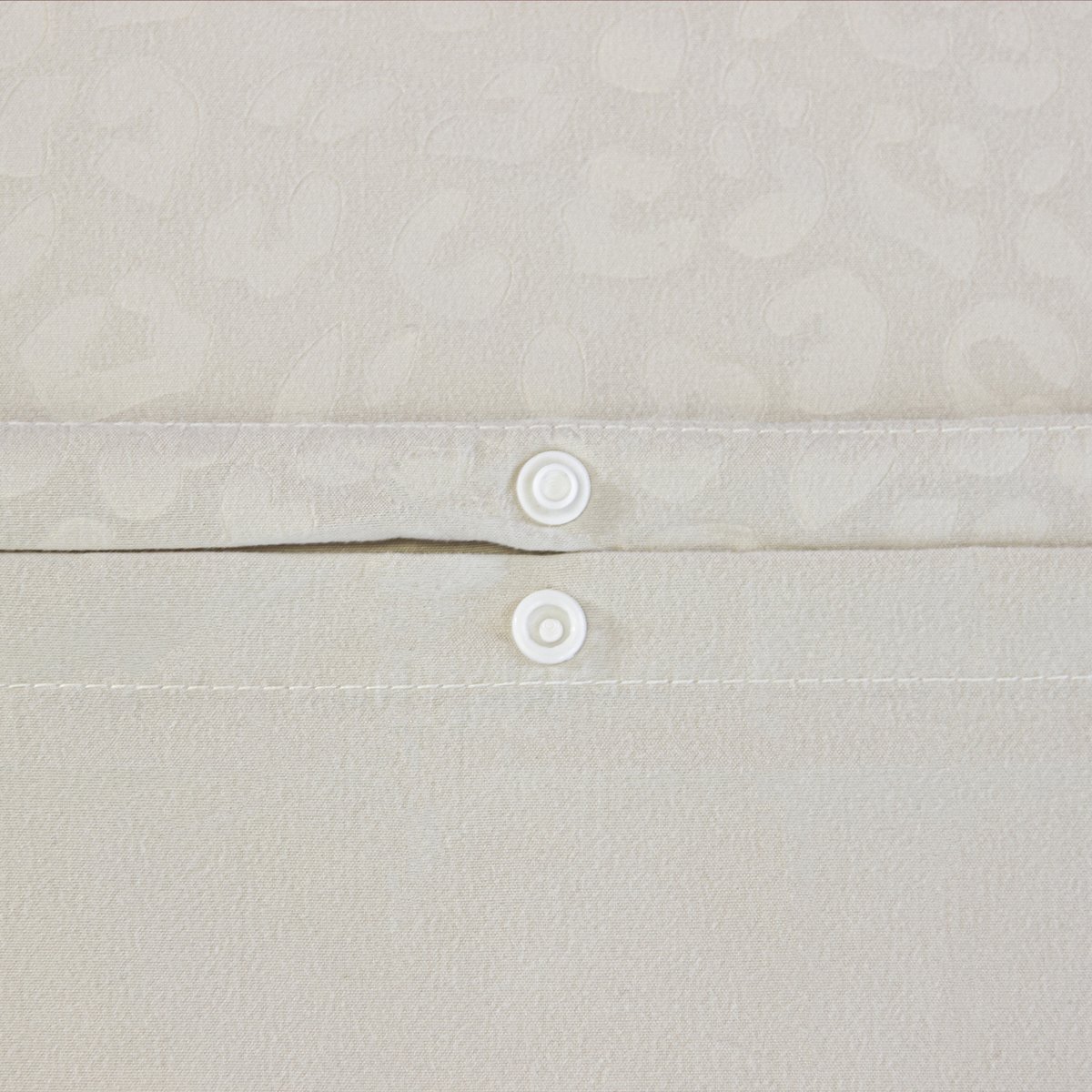 Parure de lit 3 pièces léopard microfibre housse + taies crème, COTE DECO