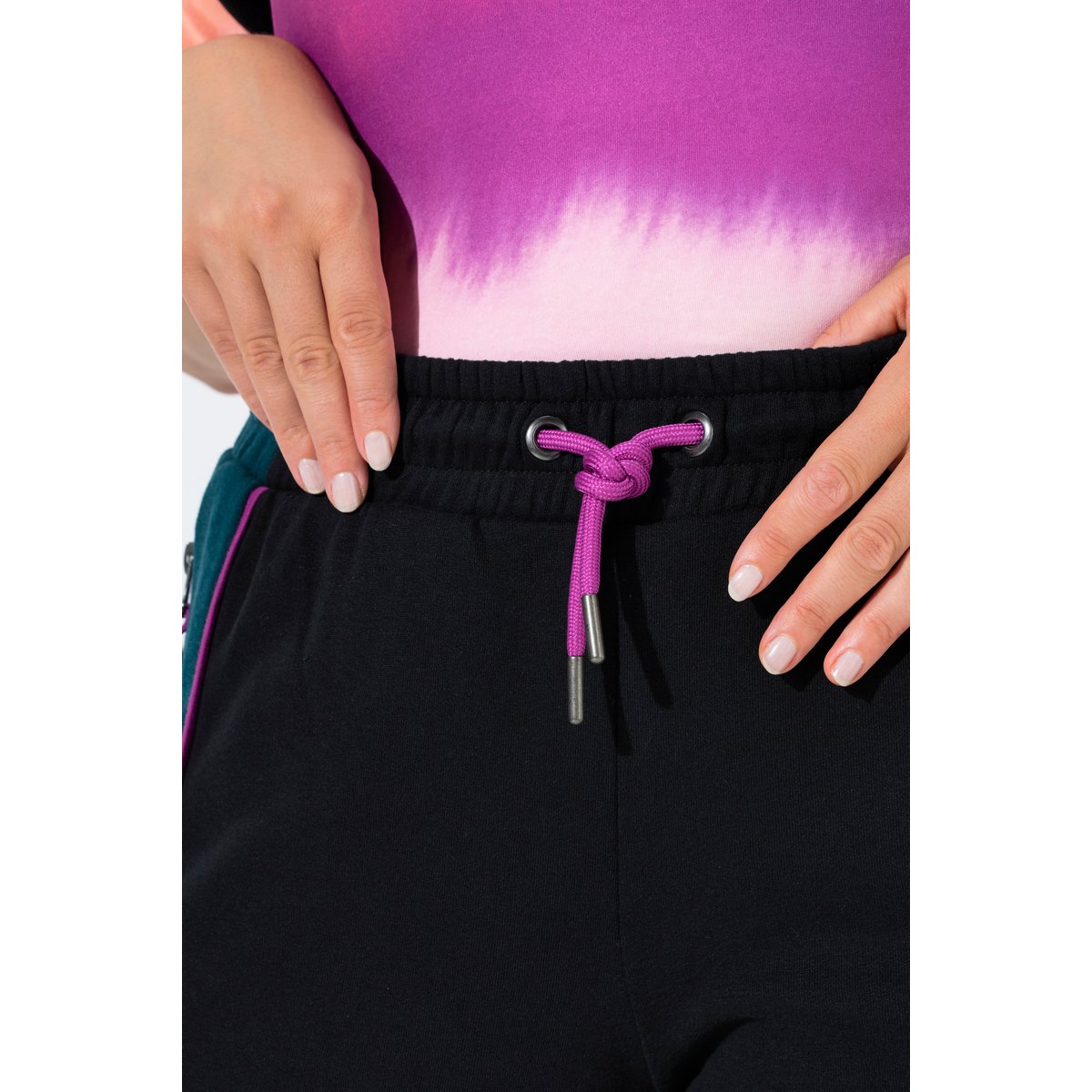 Pantalon de jogging esprit « colour block » noir, ULLA POPKEN