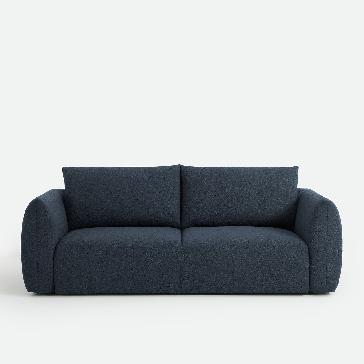 Canapé droit, 3 ou 4 places, en bouclette fine, EDITH bleu, LA REDOUTE INTERIEURS