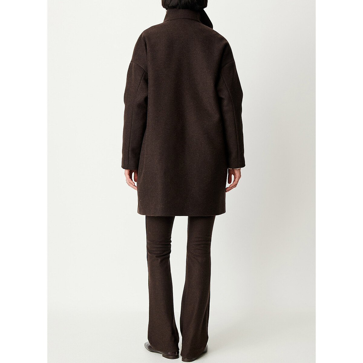 Cappotto di media lunghezza in misto lana, PARADISE ebano, SESSUN