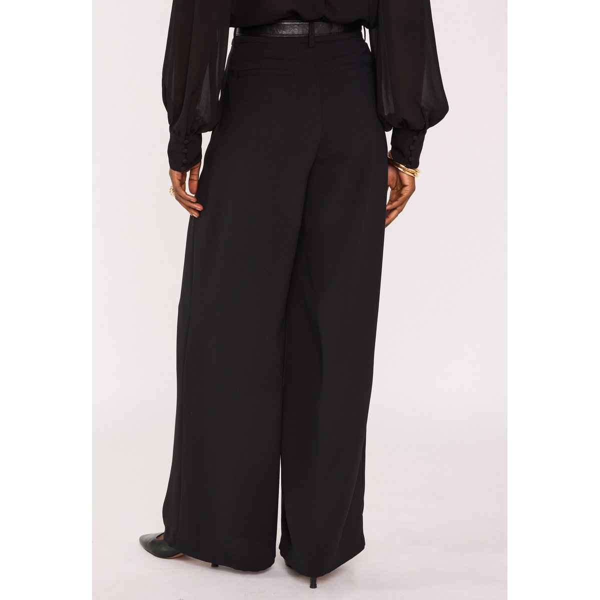 Pantalon large FLAUBERT noir, Maison 123
