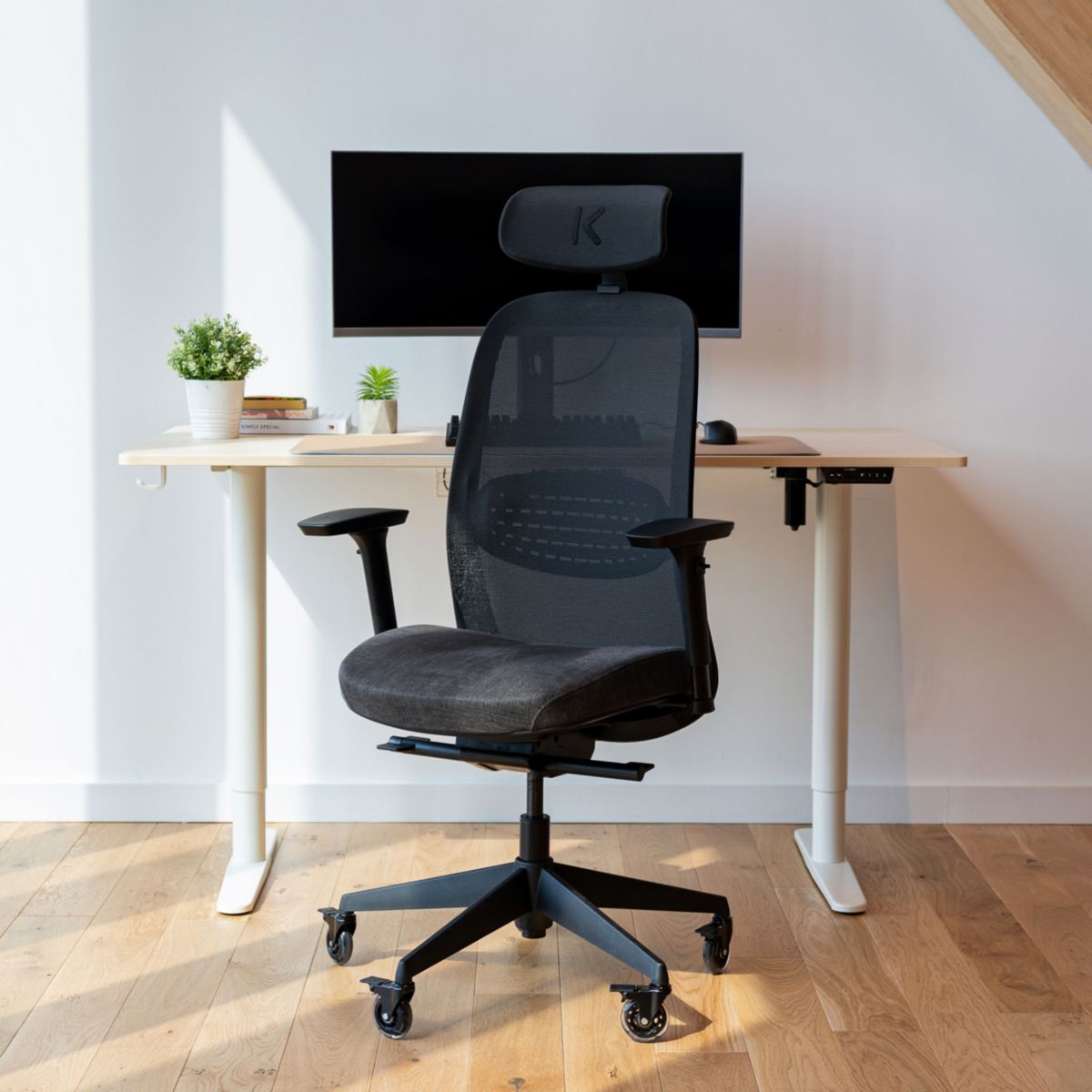 Chaise gaming C15 Ergo Noir Progress couleur unique, SKILLKORP