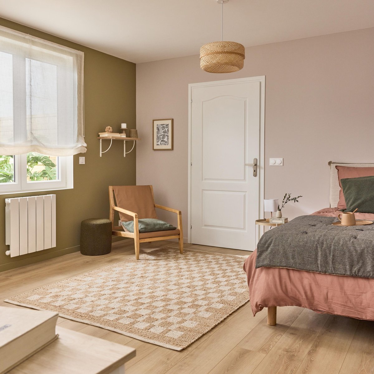 Tapis en jute, CHECKS beige, INSPIRE