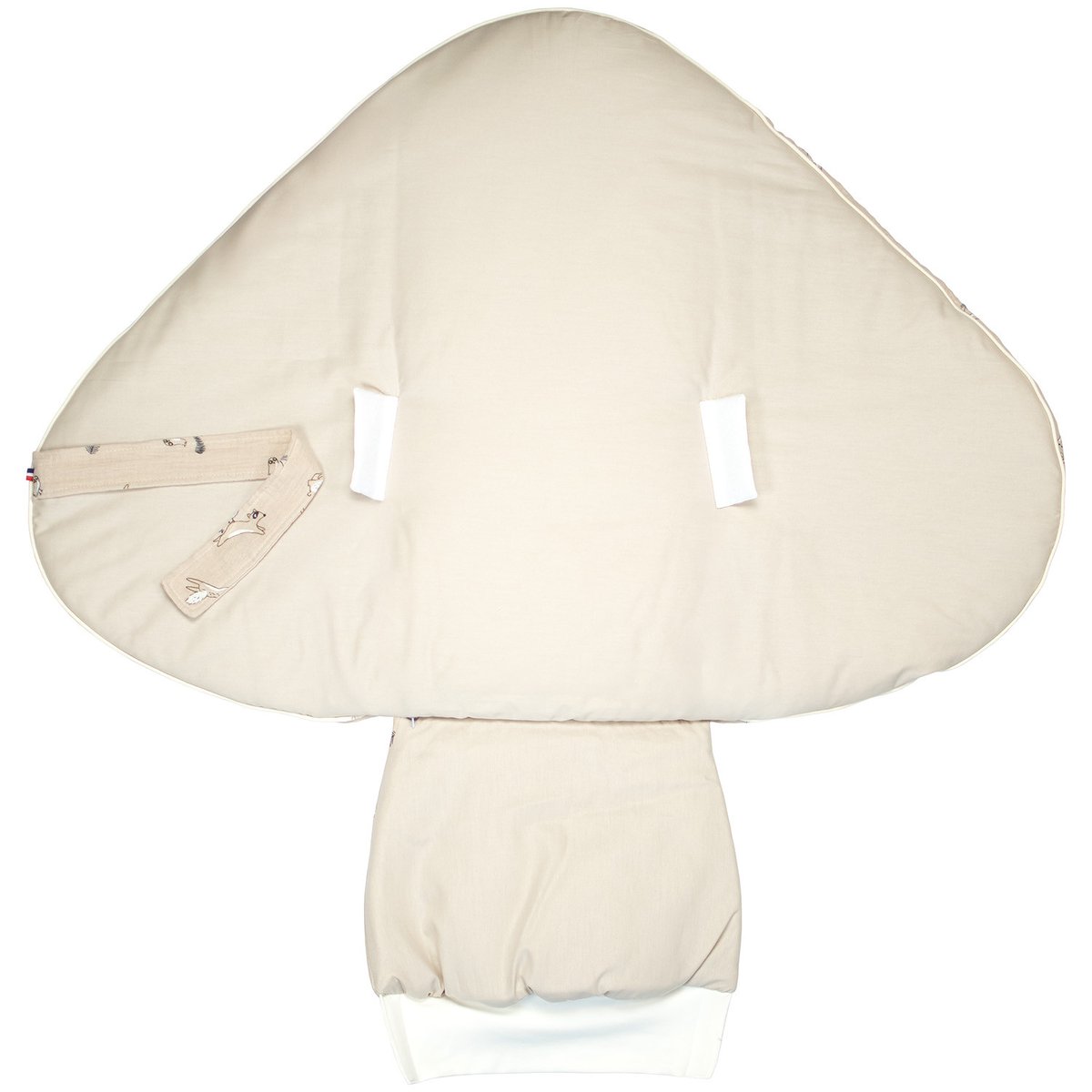 Gigoteuse d'emmaillotage évolutive EDEN beige imprimé animaux, SEVIRA KIDS