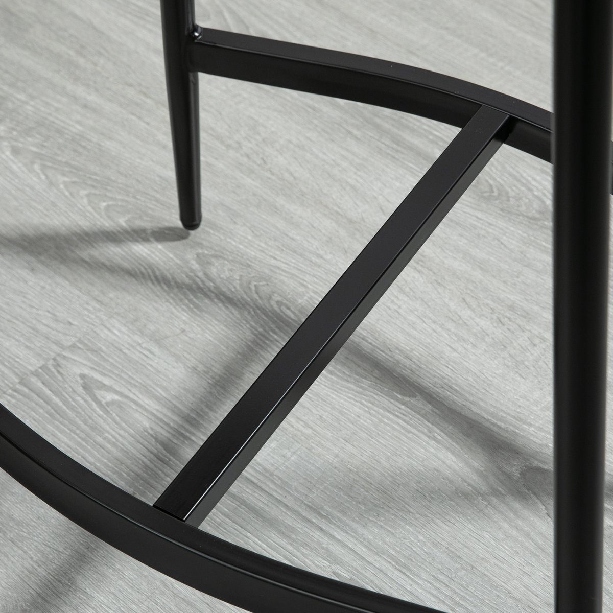Tabouret de bar Microfibre (100% polyester) marron, noir, HOMCOM
