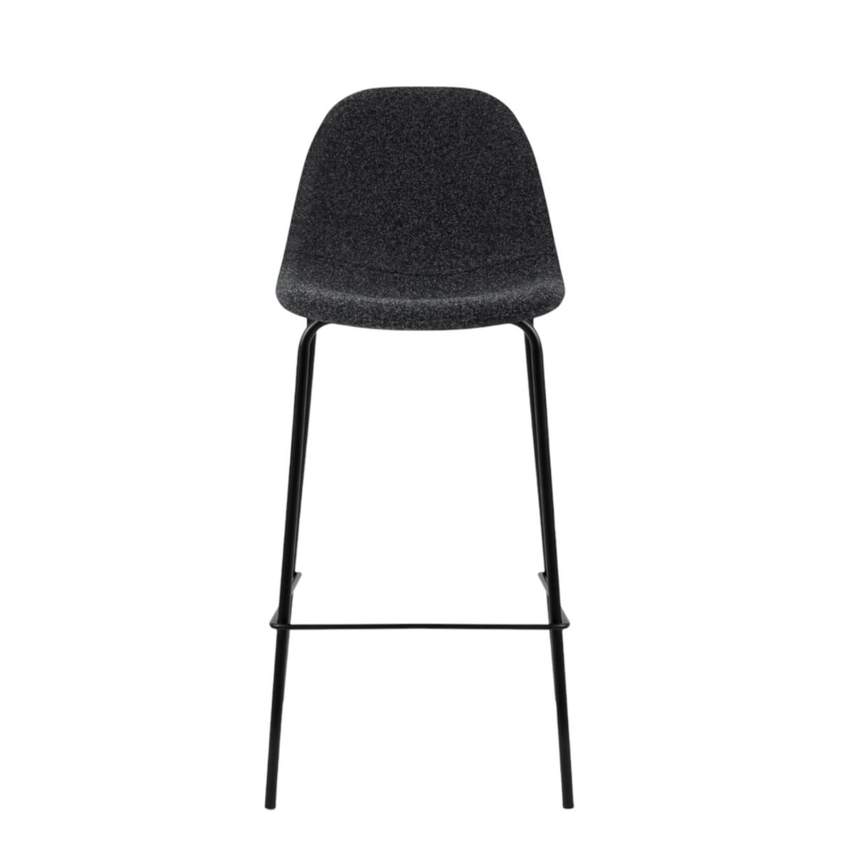 Chaise snack en tissu effet chiné gris foncé, ZAGO