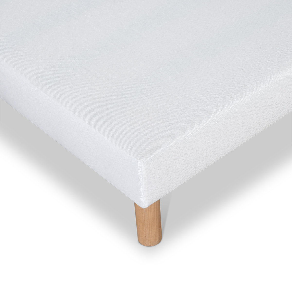 Sommier tapissier Tissu Capucine blanc, BELLECOUR