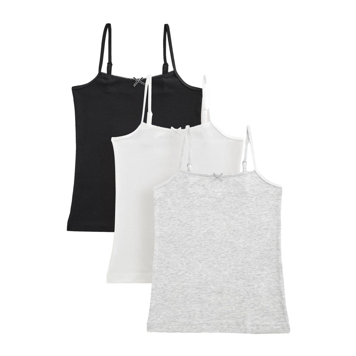Caraco, lot de 3 noir/blanc/gris, NEXT