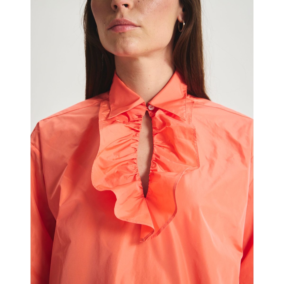Chemise Ortiz fluide orange, INES DE LA FRESSANGE PARIS