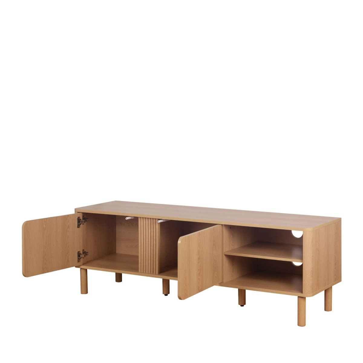 Meuble TV 2 portes en bois L140cm- NOA bois clair, DRAWER