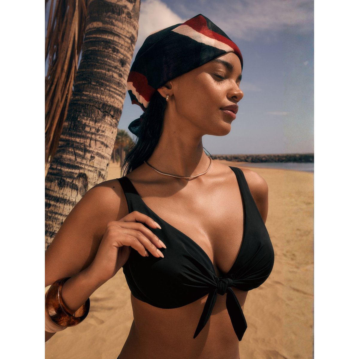 Haut maillot de bain armaturé décolleté SUMMER TWIST noir, TRIUMPH