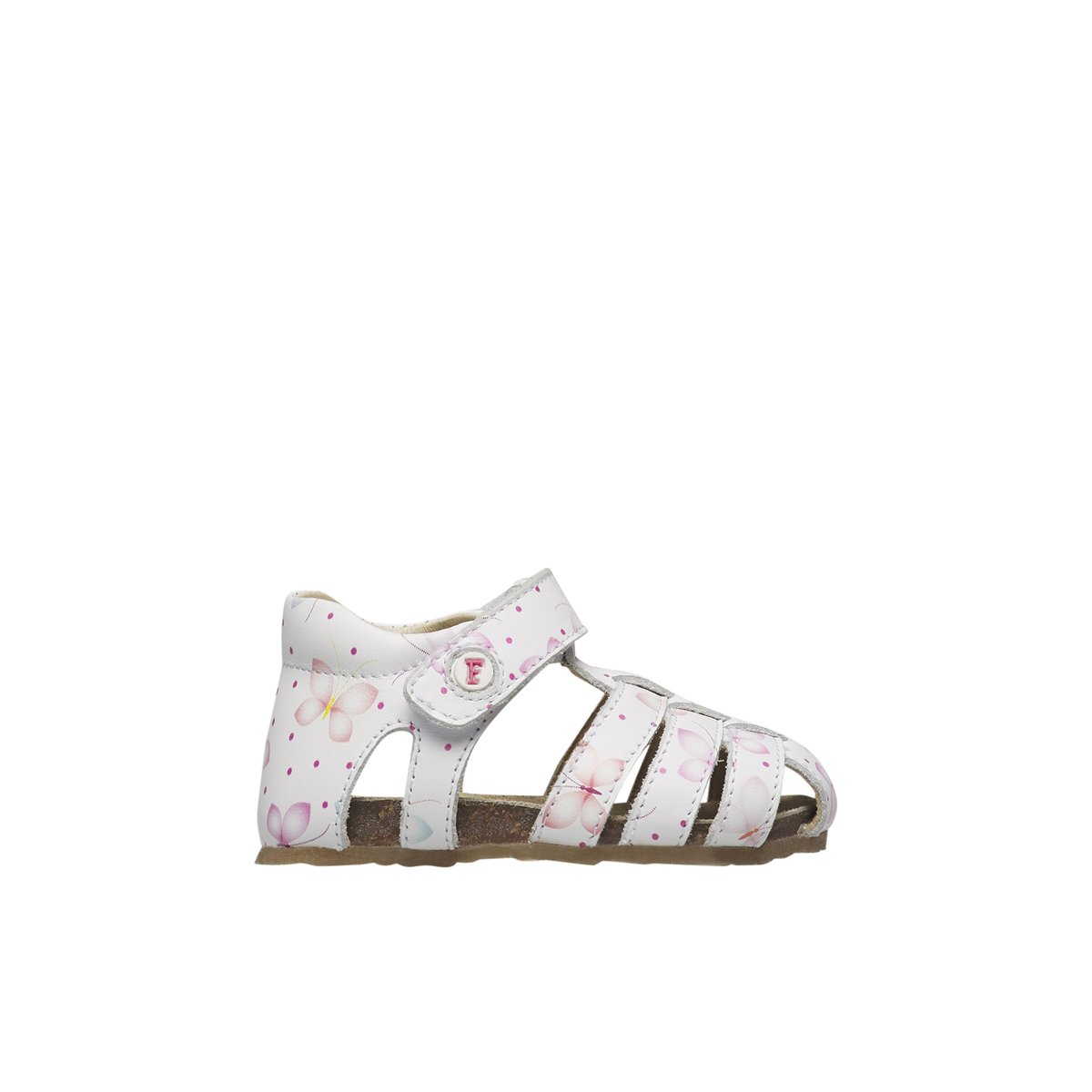 Sandales semi-fermées en cuir ALBY blanc-, FALCOTTO