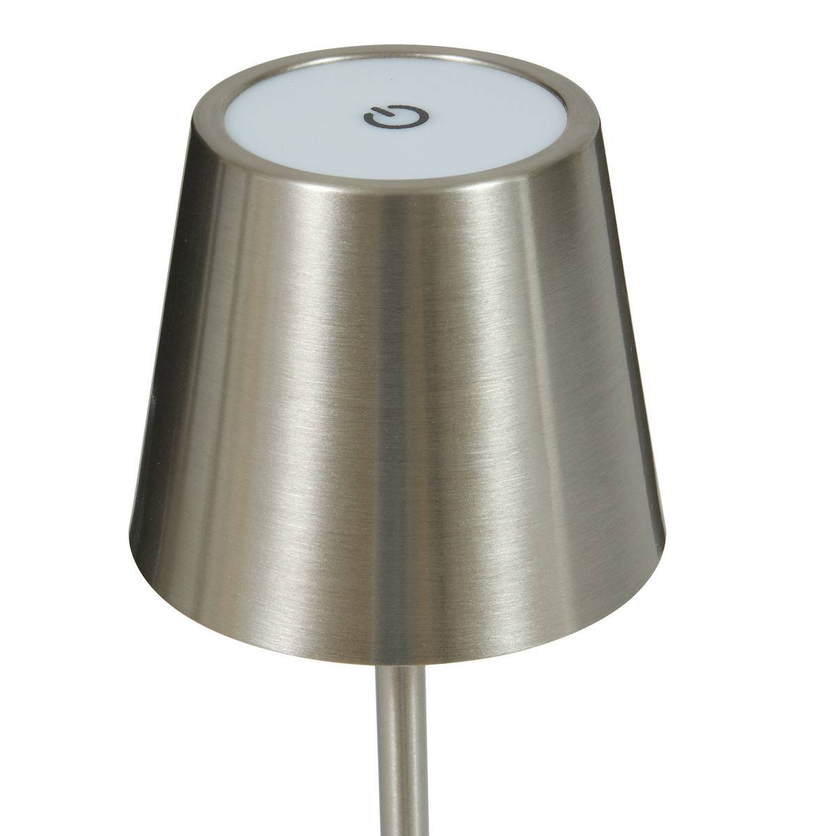 Lampe d'extérieur tactile H37cm CODY argent, ATMOSPHERA