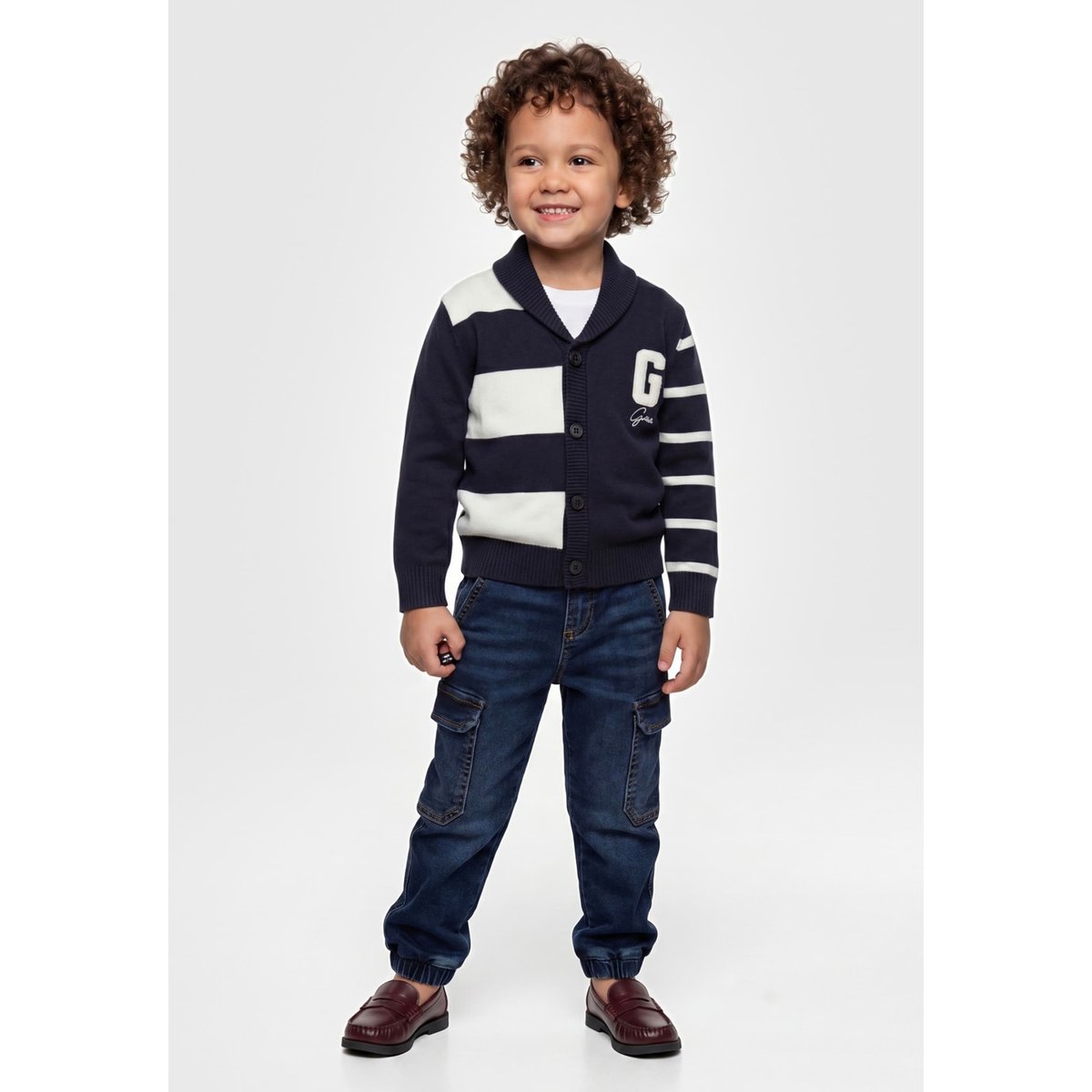 Cardigan Rayé blau multi, GUESS KIDS