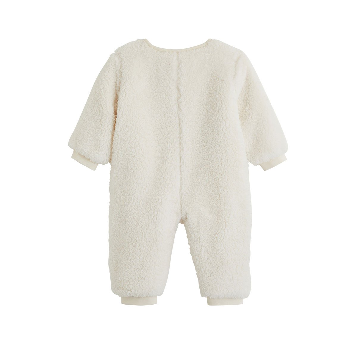 Surpyjama bébé en sherpa Caramel ecru, PETIT BEGUIN