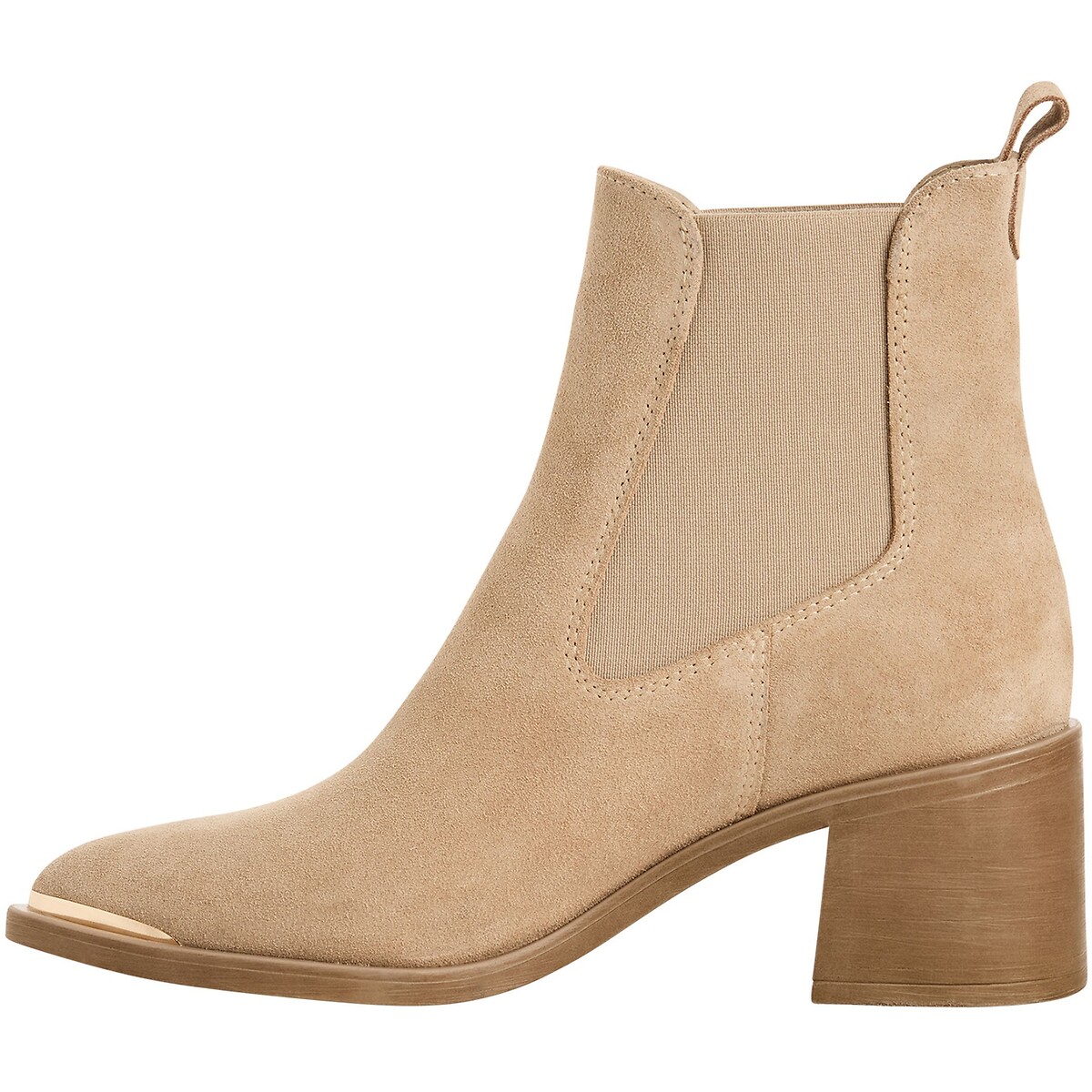 Leather Heeled Chelsea Boots beige, TAMARIS