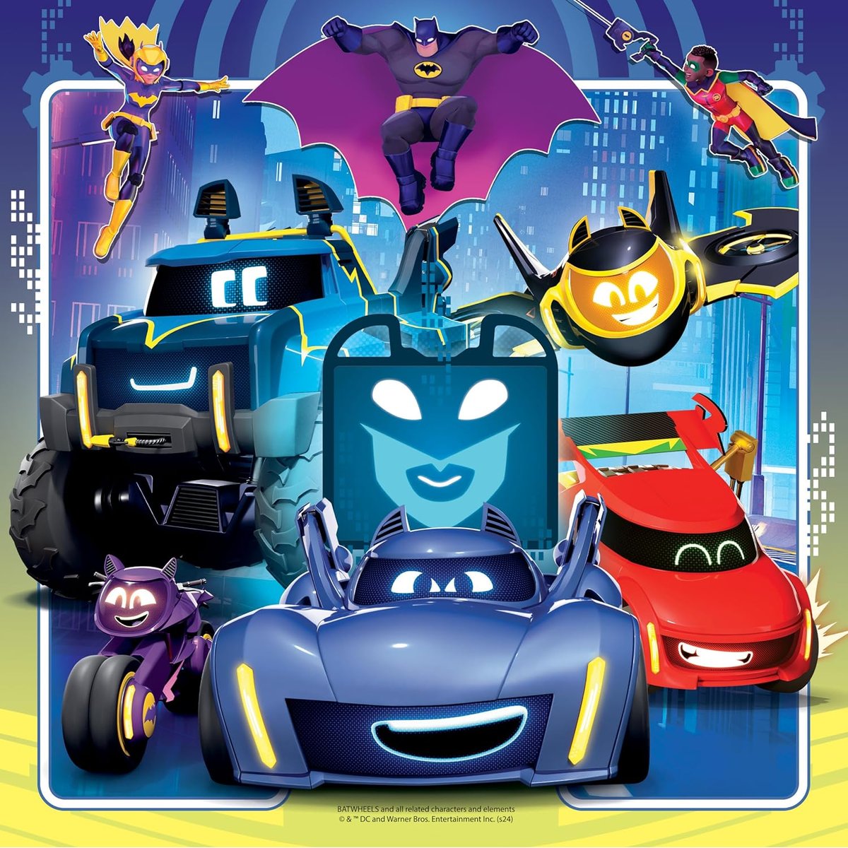 Puzzle Appel à tous les Batwheels 3x49 pcs noir, RAVENSBURGER