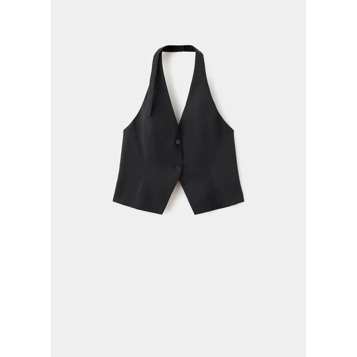 Gilet de costume lyocell noir, MANGO