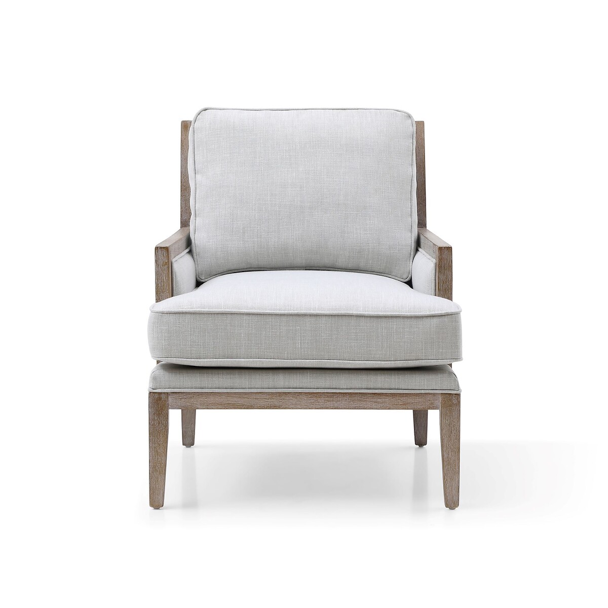 Evelina Antique Linen and Wood Chair cream, SO'HOME