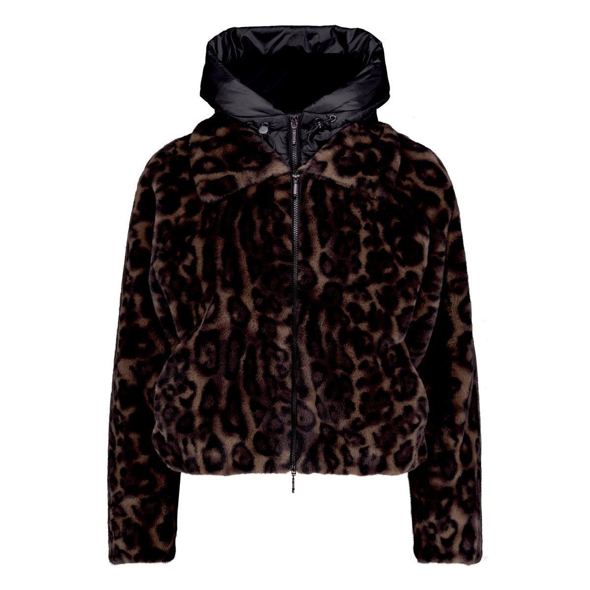 Veste en peluche avec partie veste sans manches amovible taupe/black, AMBER & JUNE