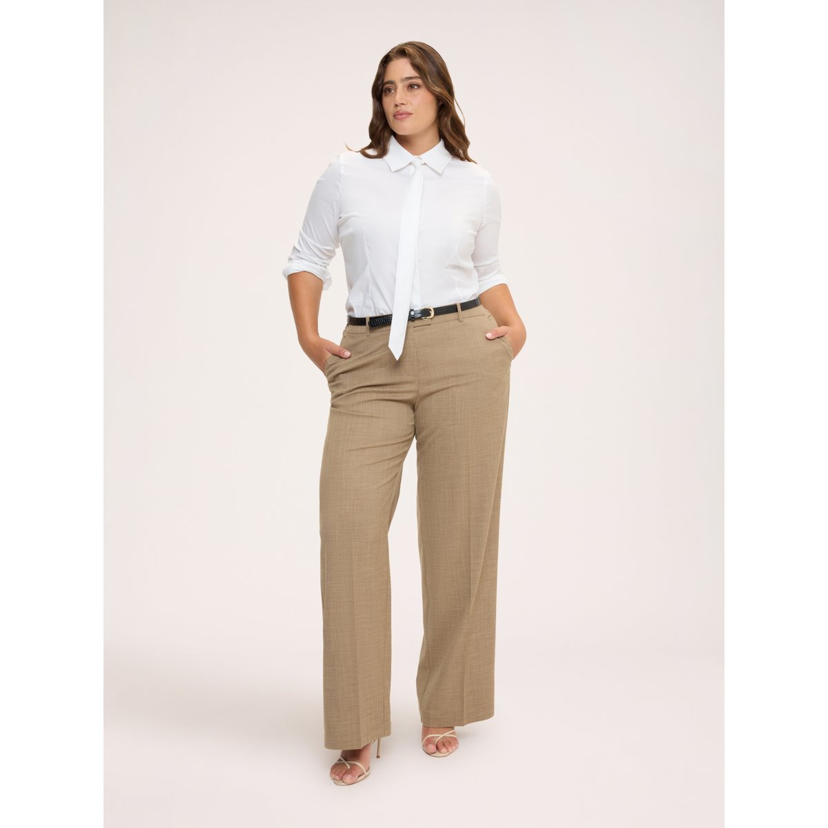Chemise avec cravate amovible blanc, FIORELLA RUBINO