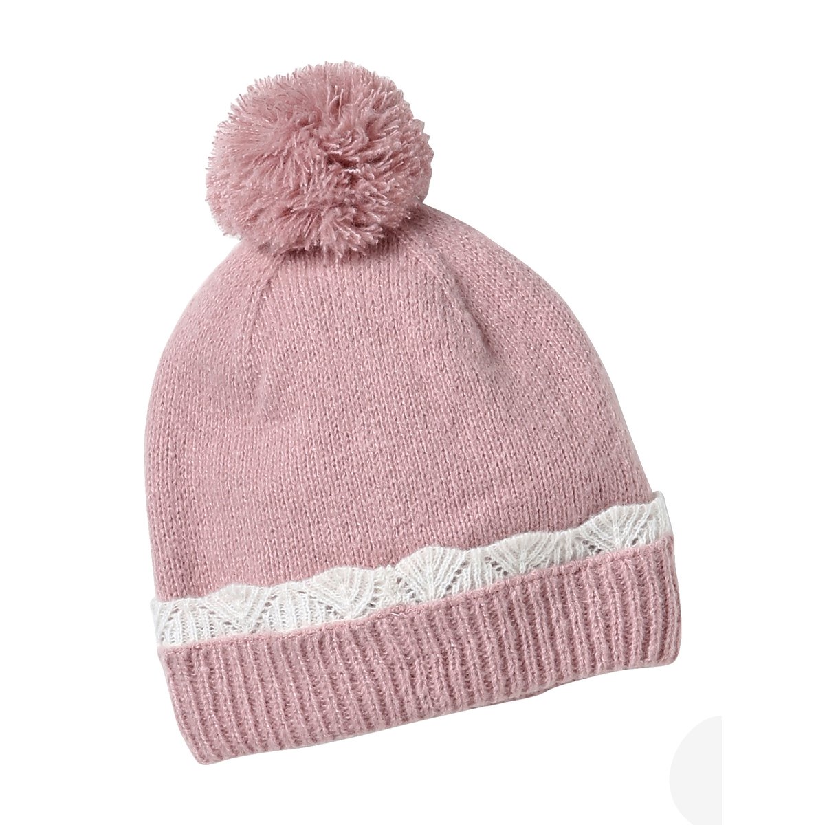 Ensemble bonnet, snood et gants en tricot rose pâle, VERTBAUDET