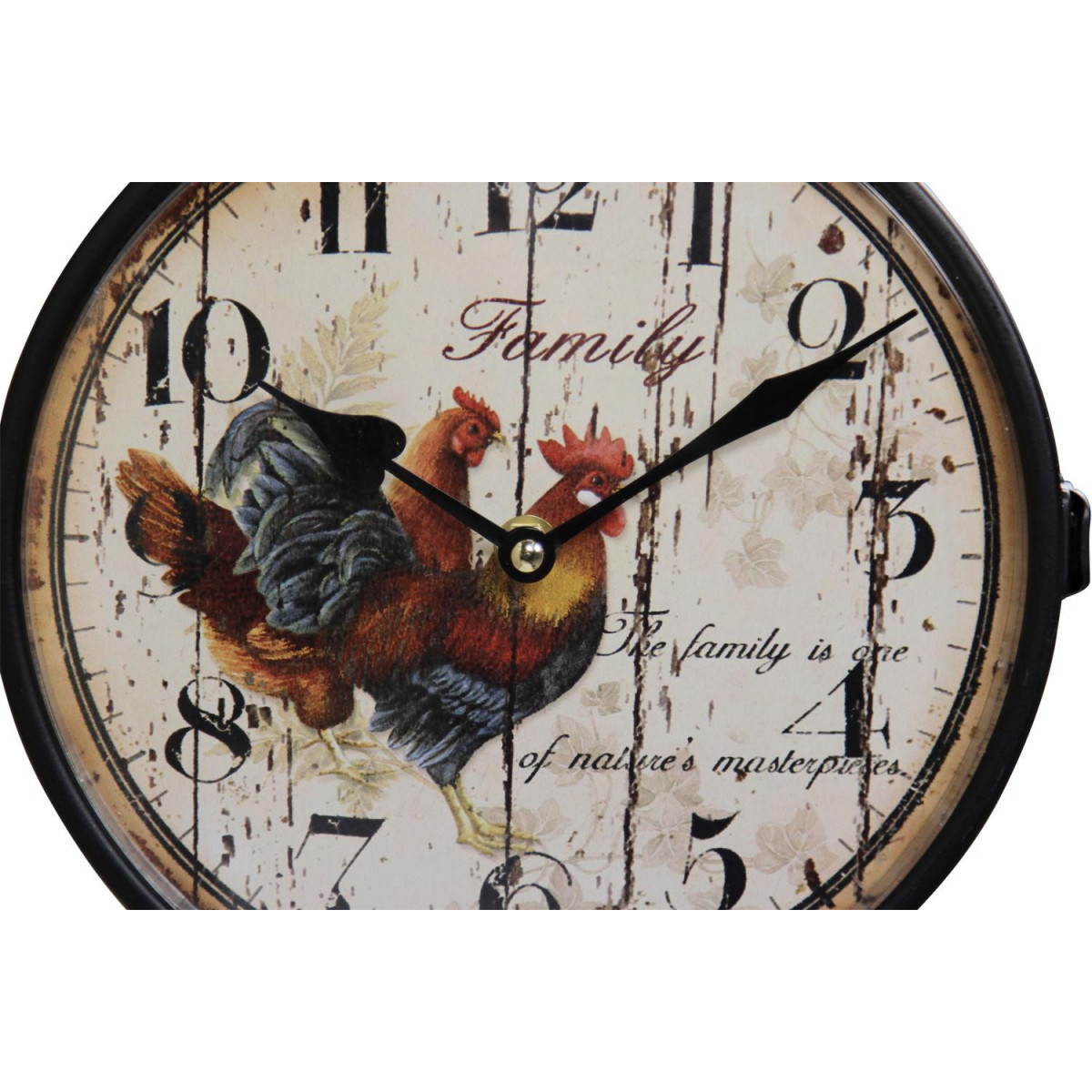 Horloge de gare ancienne double face family noir, DECORATION D’AUTREFOIS