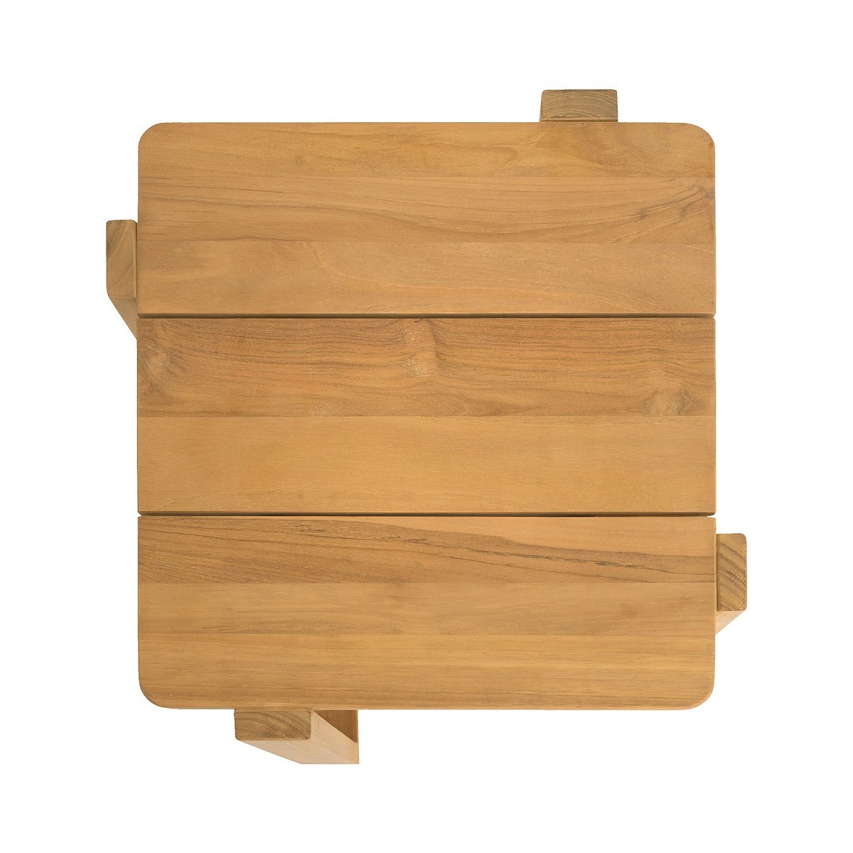 Table d’appoint de jardin en teck massif CALVIA naturel clair, HABITAT