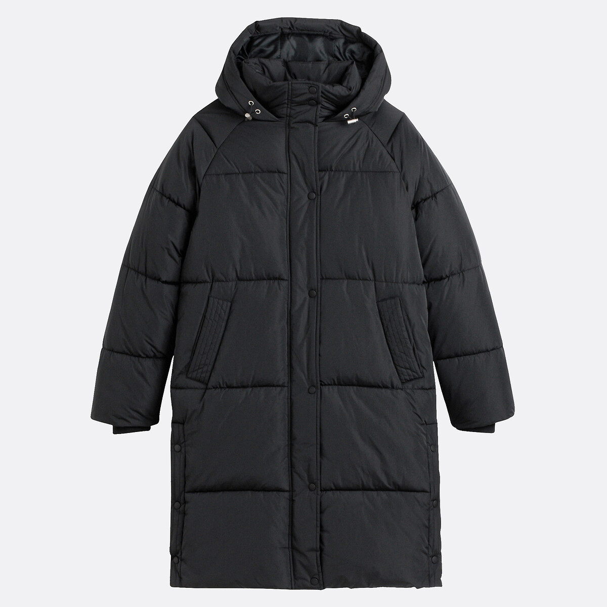 Doudoune longue à capuche noir, LA REDOUTE COLLECTIONS