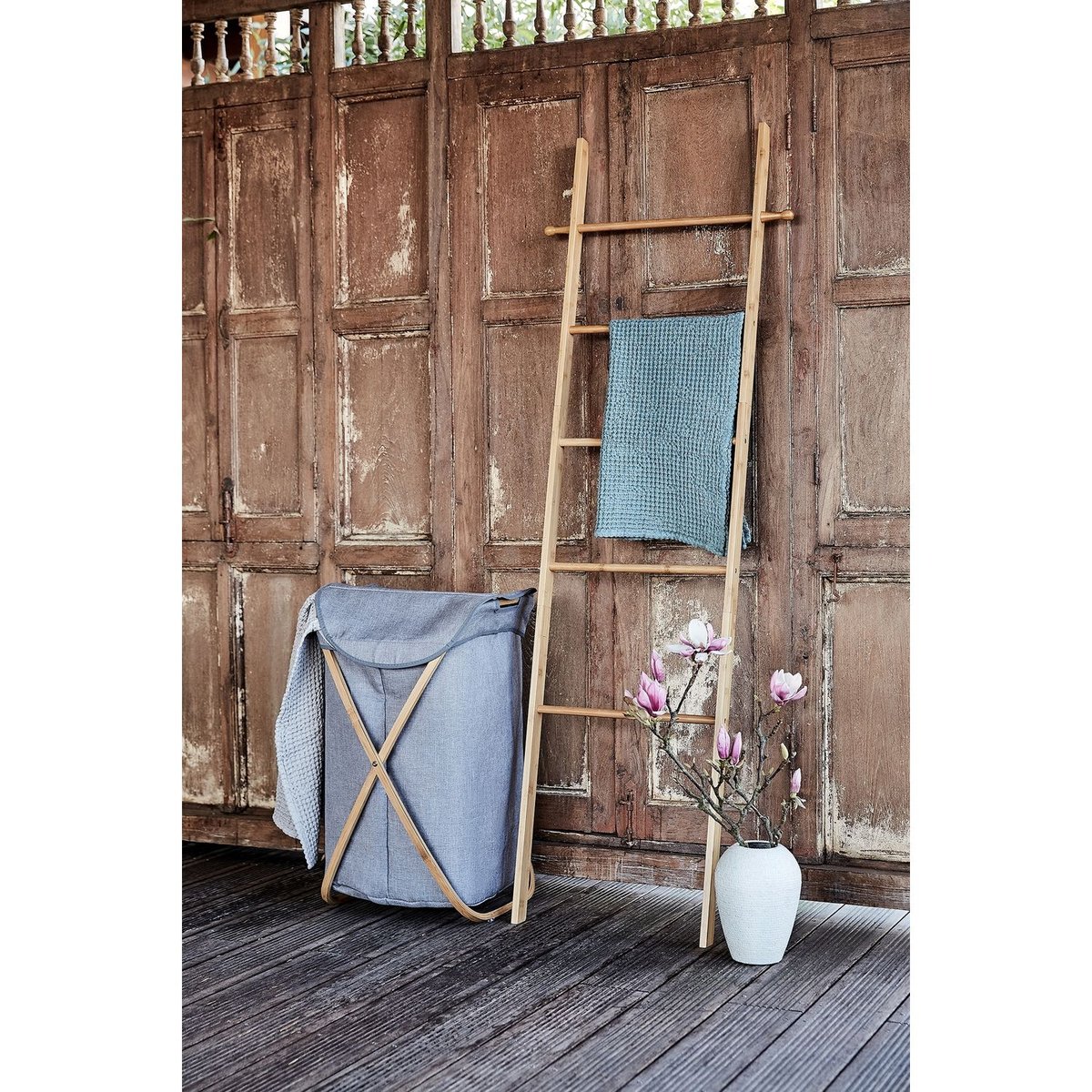 Echelle Porte-serviette En Bambou Bahari marron, WENKO