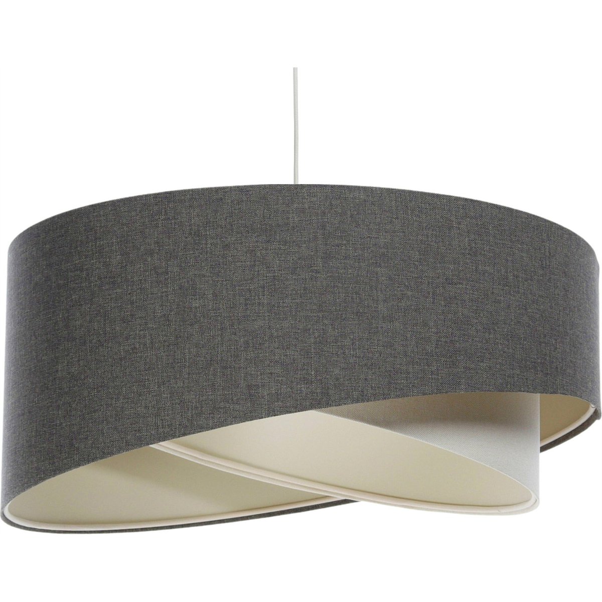 Suspension en lin rond Boho beige crème en lin naturel, BPS KONCEPT