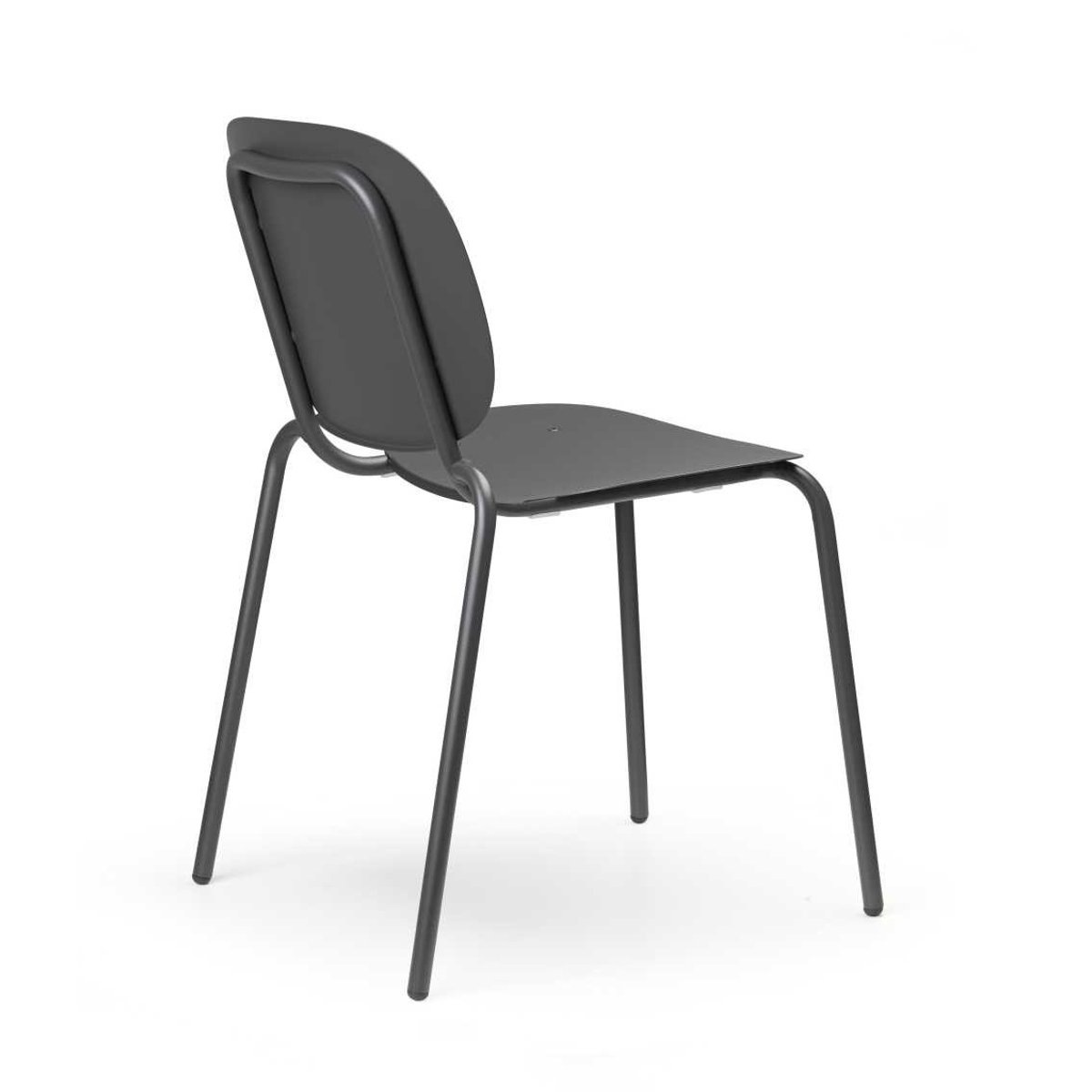 Chaise de jardin empilable en métal (lot de 2), SISI anthracite, SCAB DESIGN