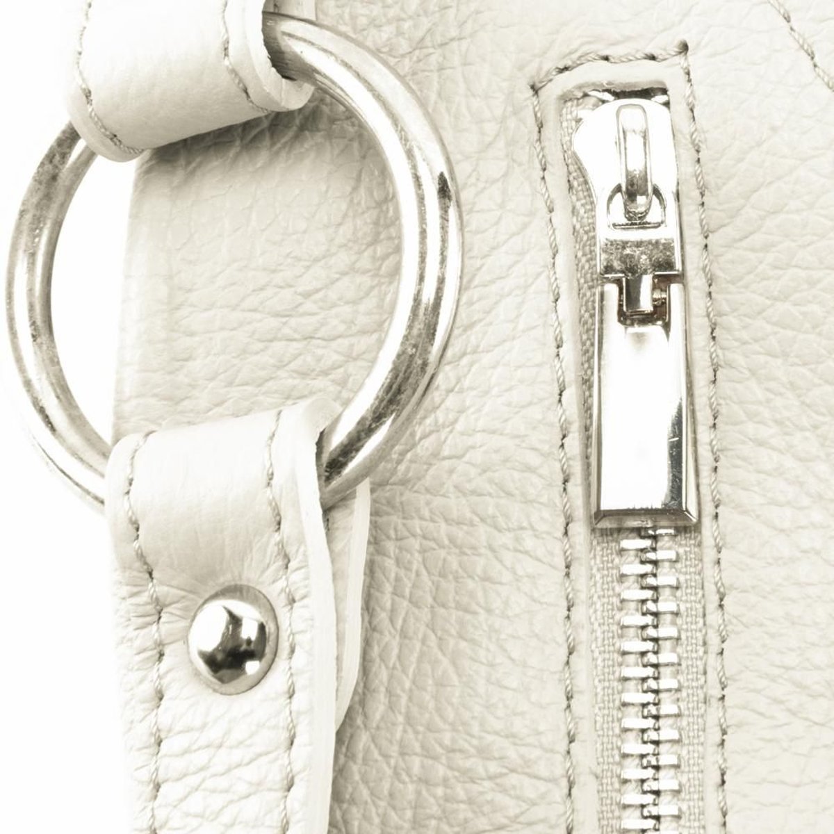Sac à main en cuir italien HUIT beige, OH MY BAG