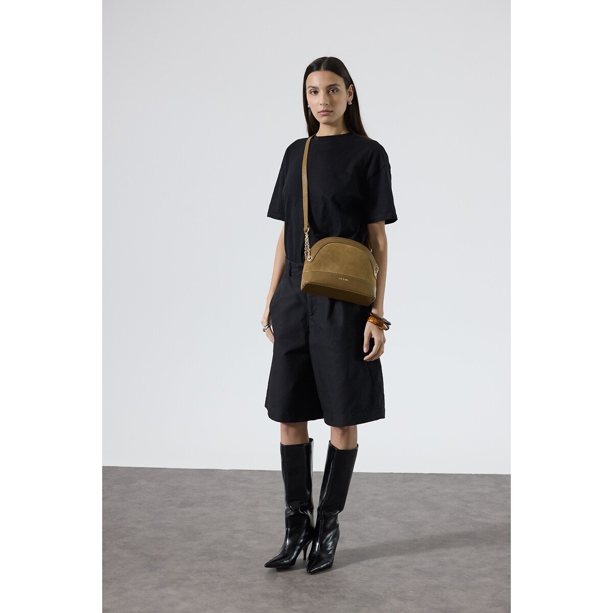 Sac à bandoulière en cuir, JULIET tabac, NAT & NIN