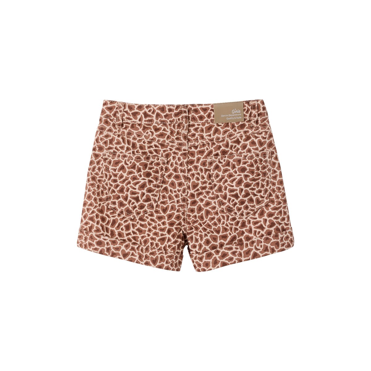 Short twill imprimé beige, VERTBAUDET