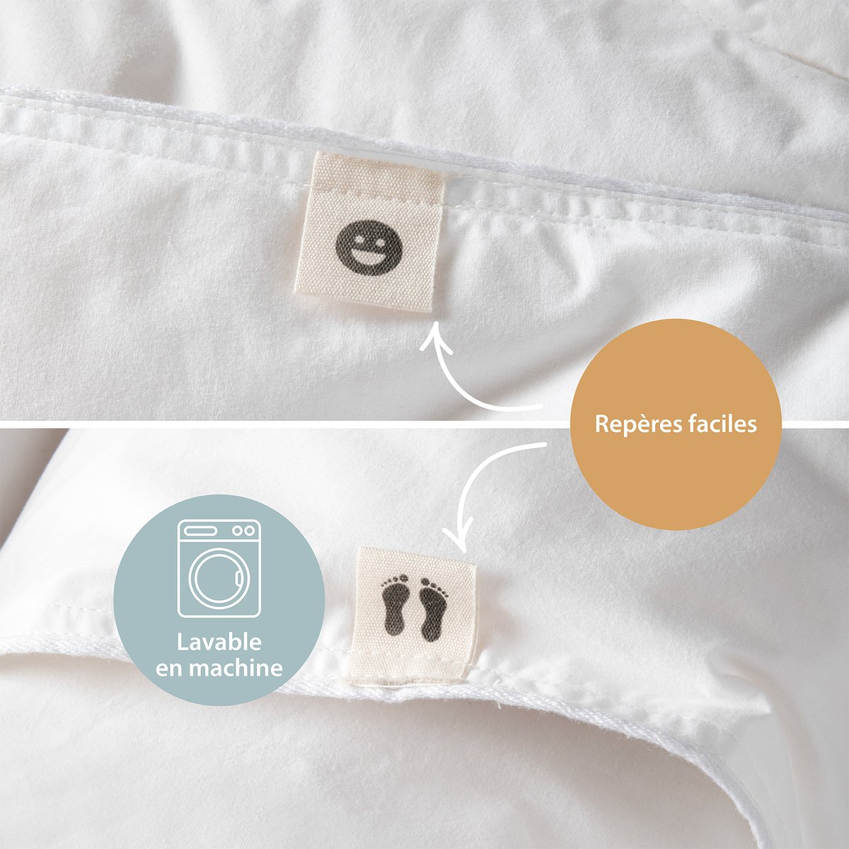 Couette Adulte très chaude en Duvet et Plumes, LANAÏ couleur unique, KADOLIS