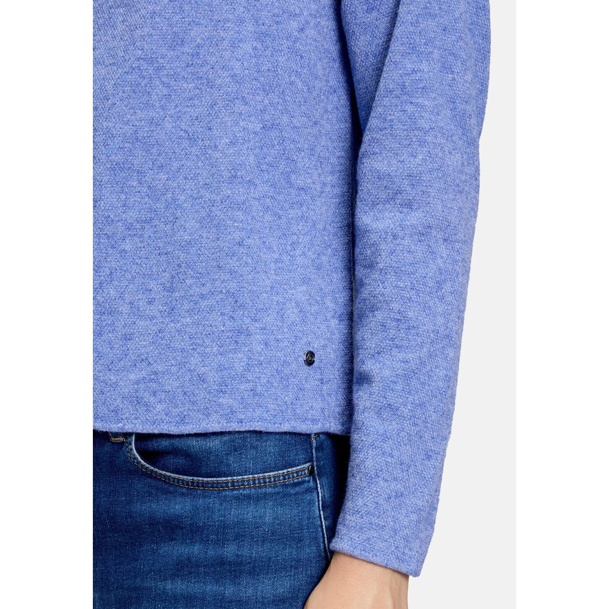 Pull-over en maille à encolure ronde middle blue melange, BETTY & CO