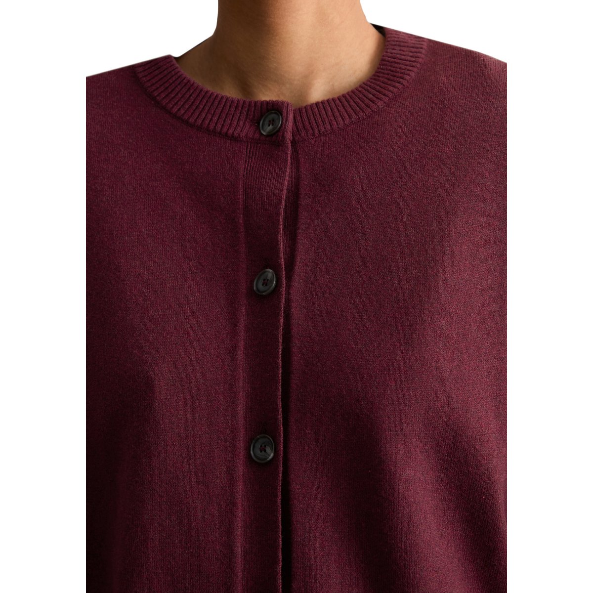 Cardigan coupe classique en Soft Cotton Stretch rouge, MARC O’POLO DENIM