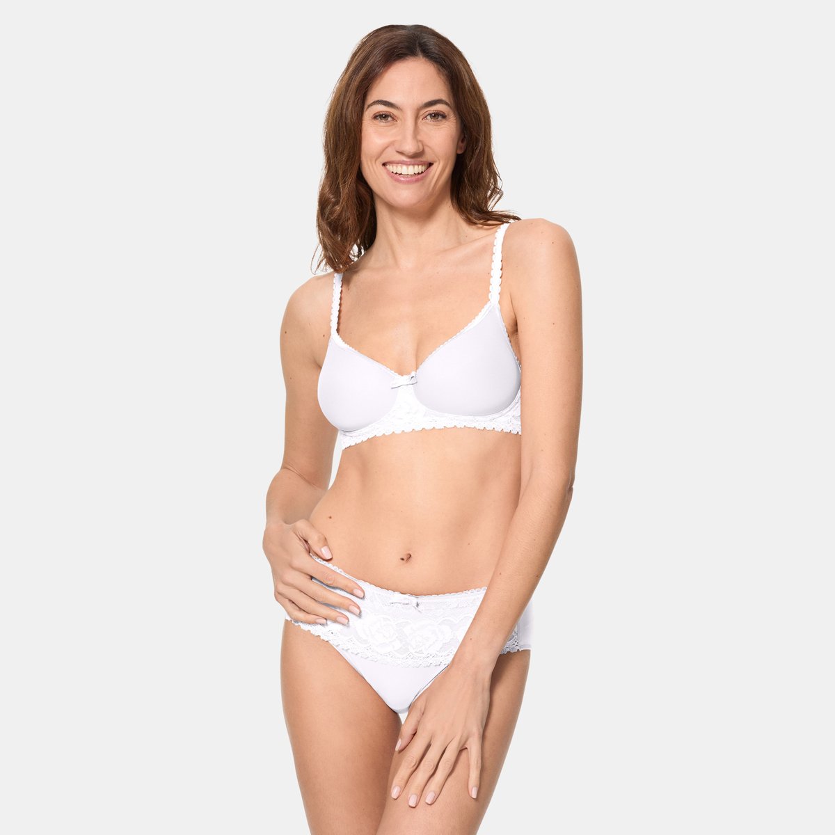 Soutien-gorge sans armatures Flower Elegance blanc, PLAYTEX