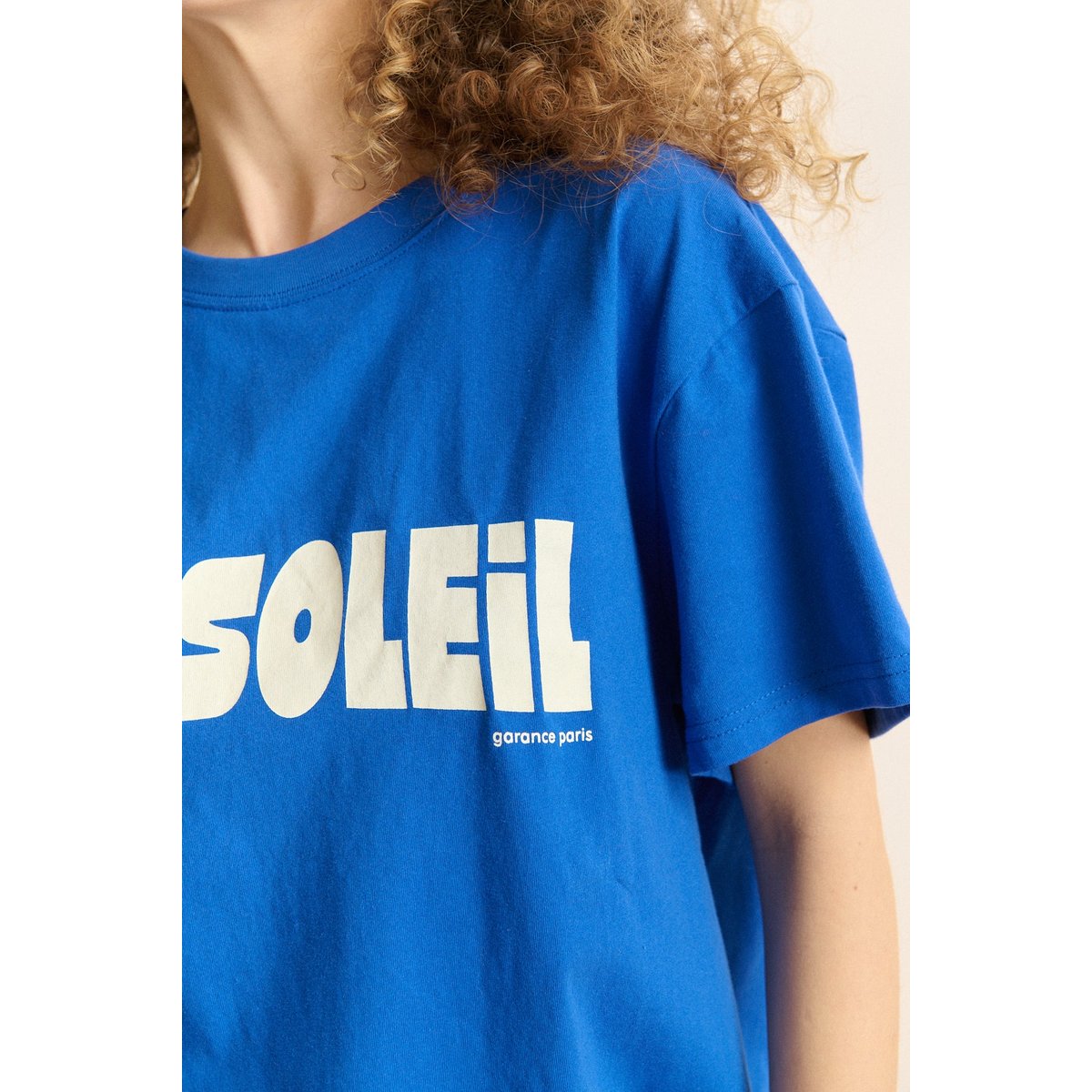 T-shirt imprimé manches courtes SOLEIL bleu, GARANCE PARIS