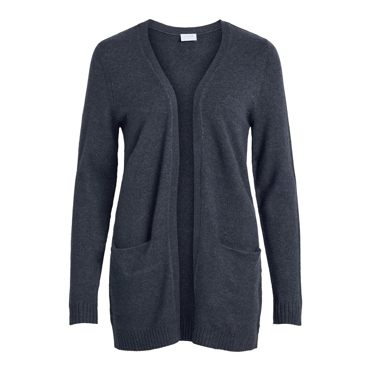 Cardigan in maglia fine blu marino, VILA
