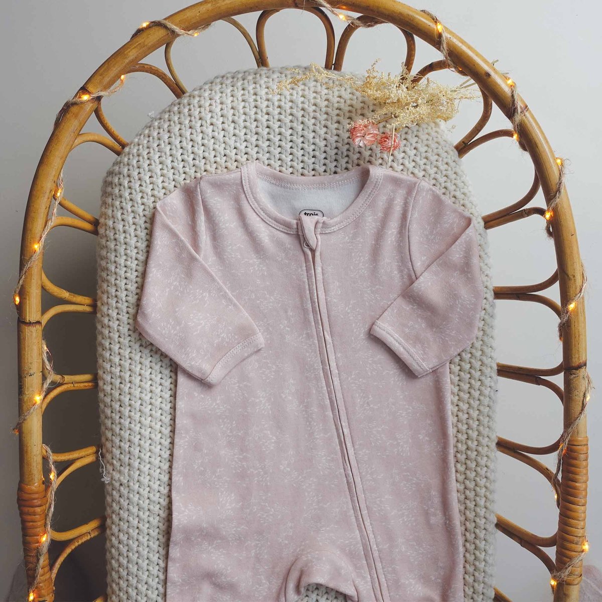 Dors bien ouverture zippée rosa, TROIS KILOS SEPT