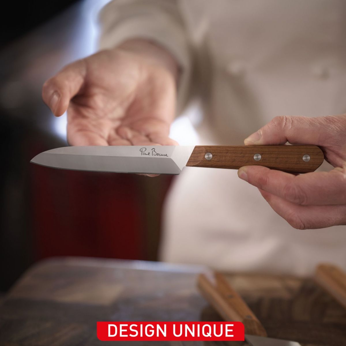 Couteau japonais Santoku 16.5cm Collection Paul Bocuse couleur unique, TEFAL