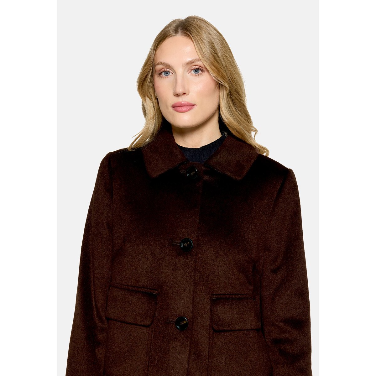Veste d'hiver à col marron foncé, GIL BRET